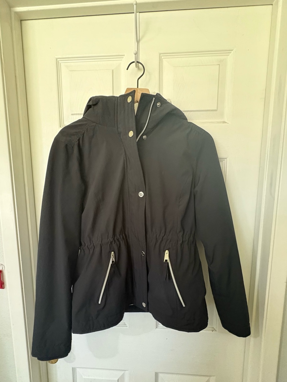 Hollister Black Jacket Label with Cream Sherpa Trim - Picture 3 of 4